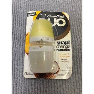 RARE ChapStick DUO Tropical Pineapple + Fresh Coconut Discontinued. New
